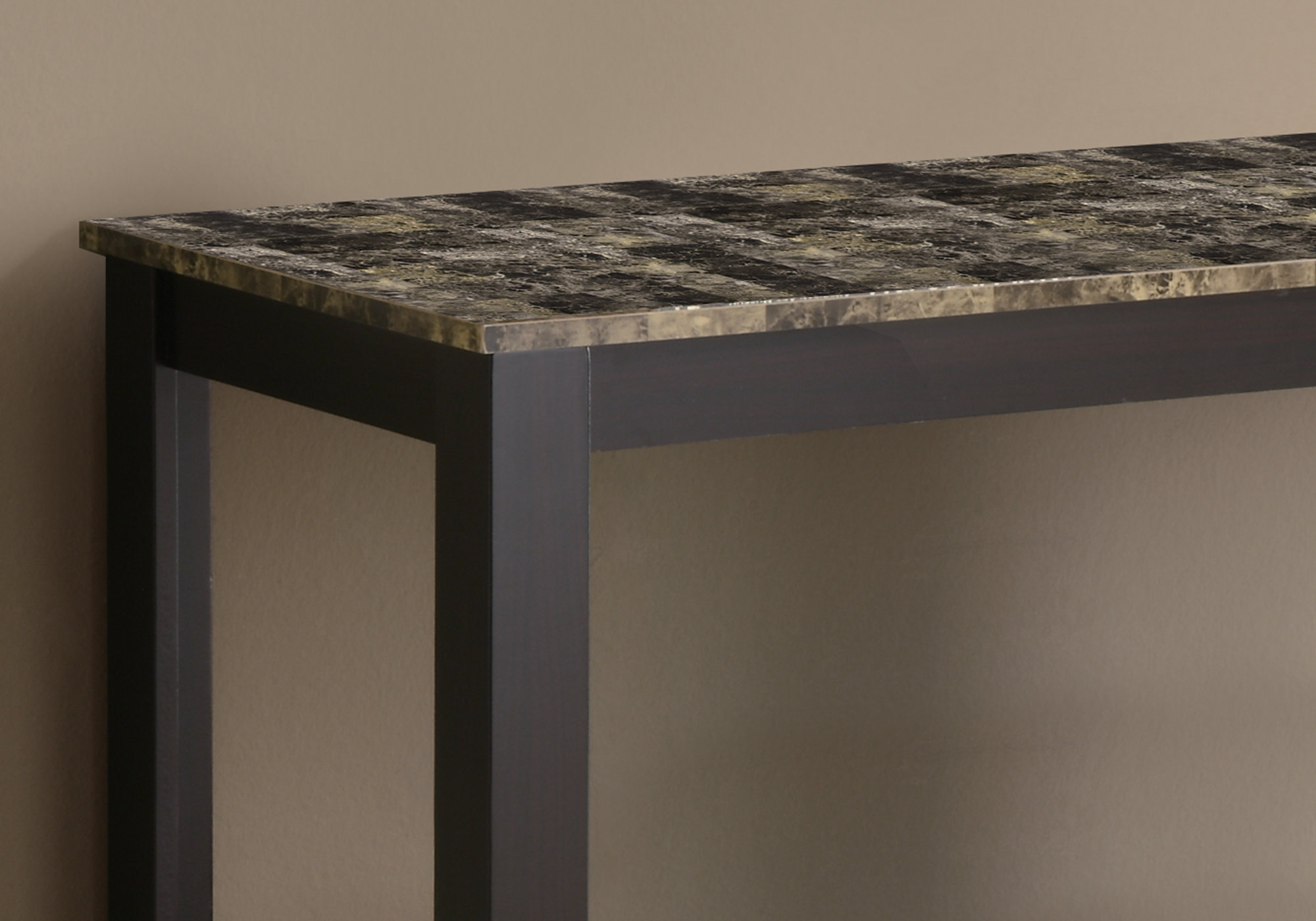 ACCENT TABLE - 44"L / CAPPUCCINO MARBLE TOP